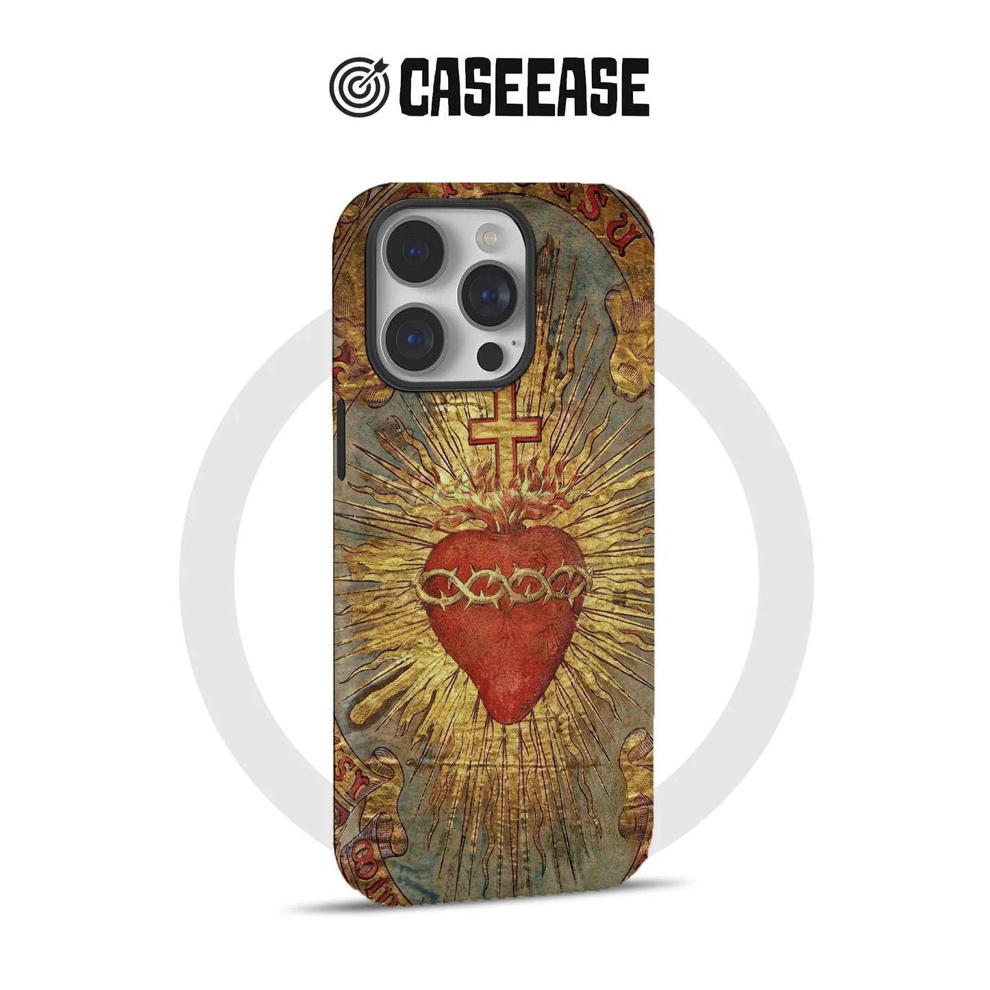 Cross and Heart Streetwear IPhone Phone Case - Premium Protective Phone Case - View 4