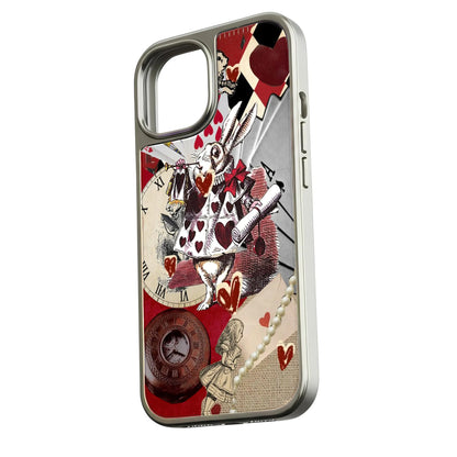 Holographic Chrome Phone Case - Alice in Wonderland Inspired Design
