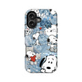 Funda para teléfono con estética azul de Snoopy