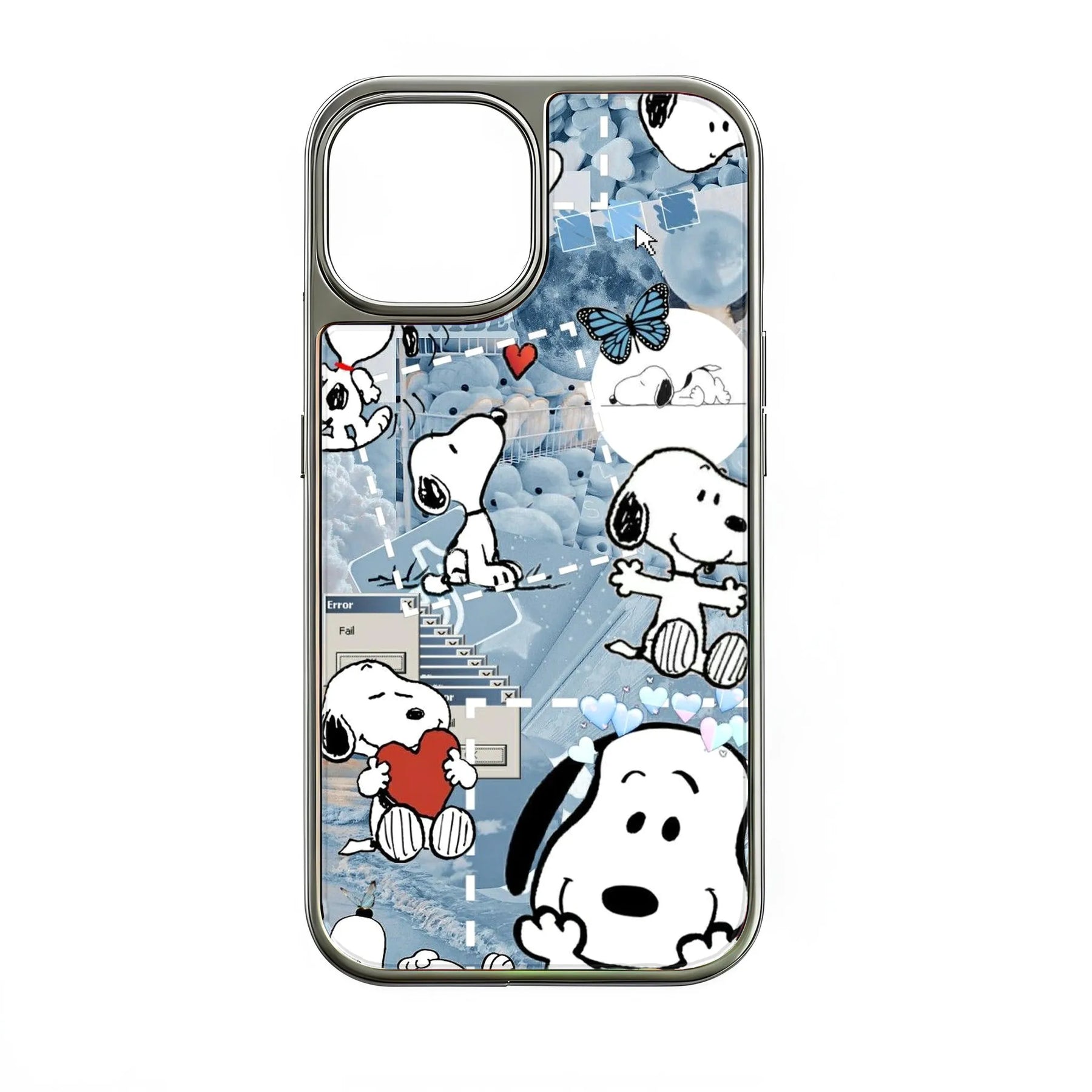 Funda para teléfono con dibujos de Snoopy: diseño holográfico y estética colorida