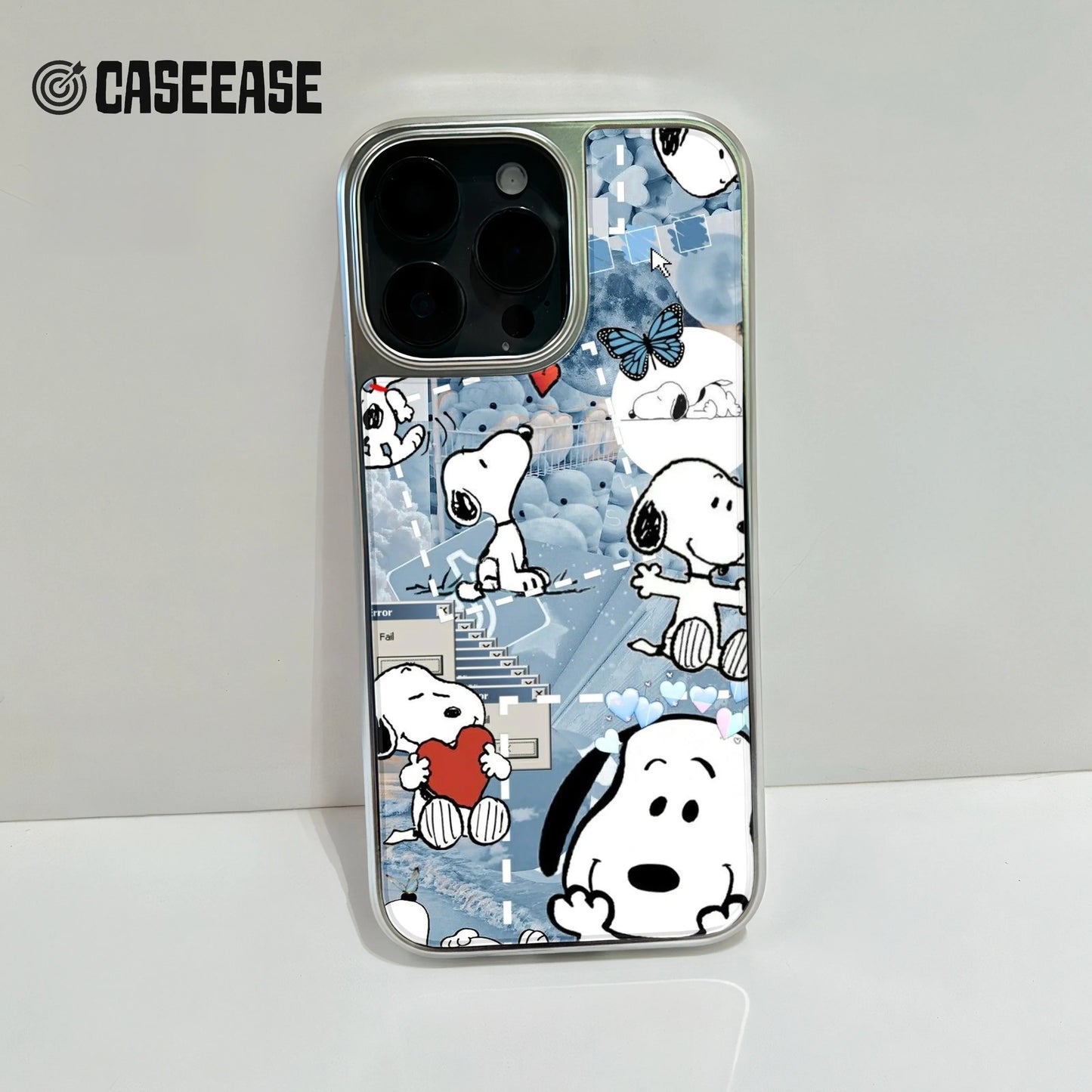 Snoopy Cartoon Phone Case - Holographic Design & Colorful Aesthetics