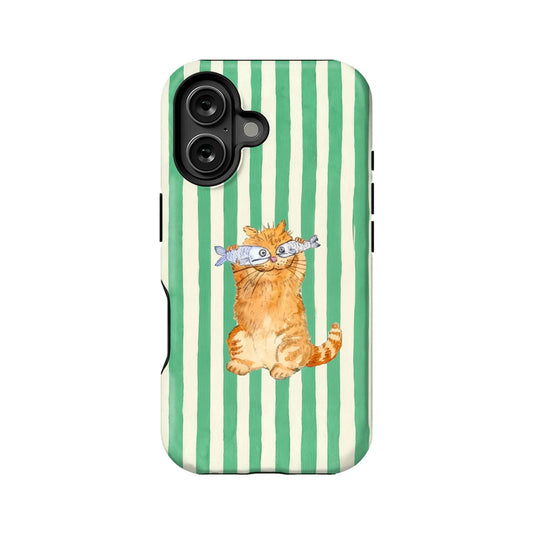 Cute Cat with Fish Phone Case