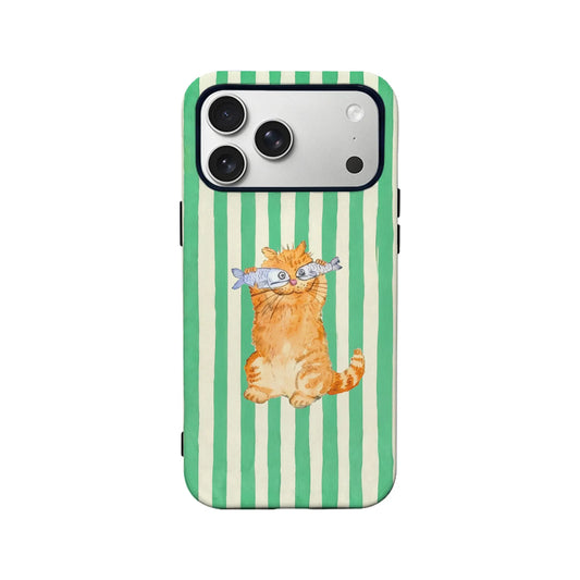 Cute Cat with Fish Phone Case