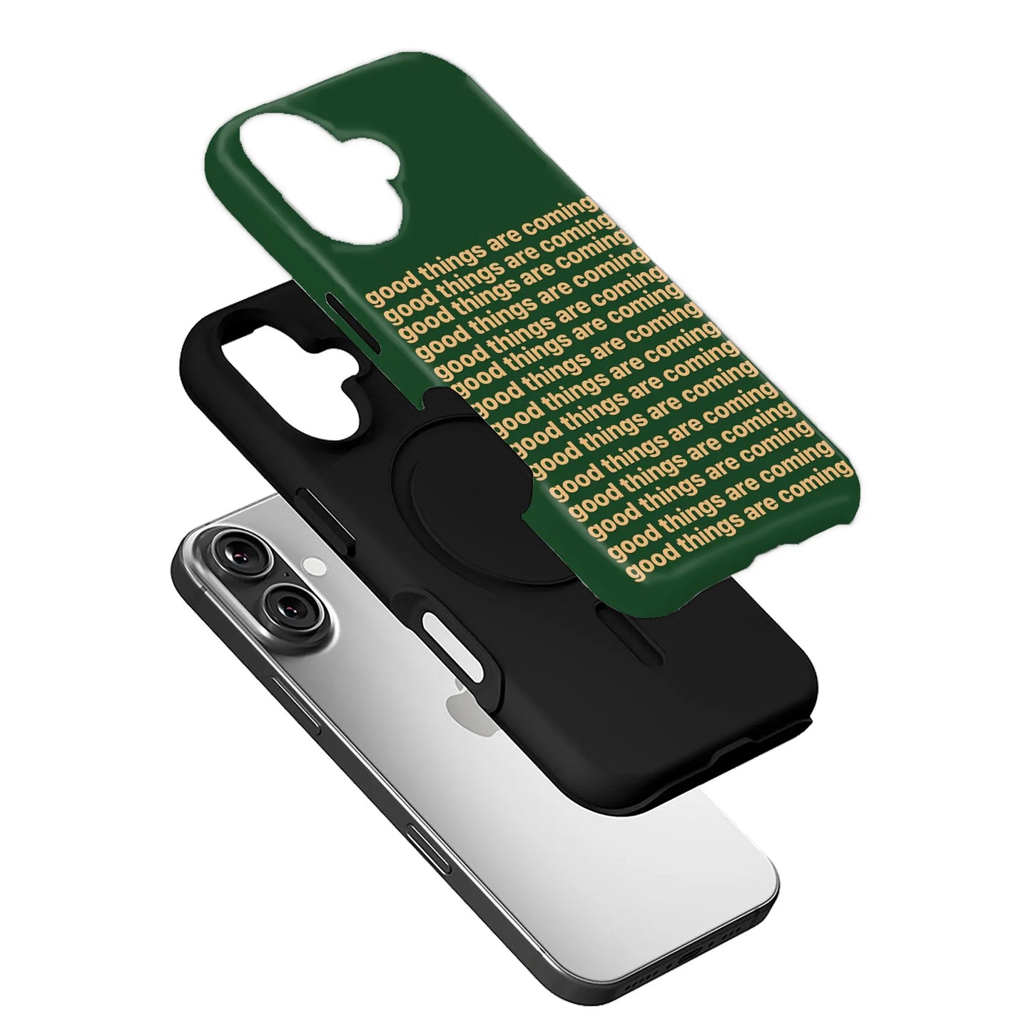 Good Things Are Coming Phone Case - Motivational Green Design