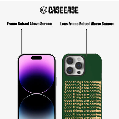 Good Things Are Coming Phone Case - Motivational Green Design