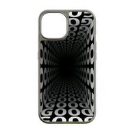 Holographic Chrome Phone Case for iPhone 15 Pro - Optical Illusion Design
