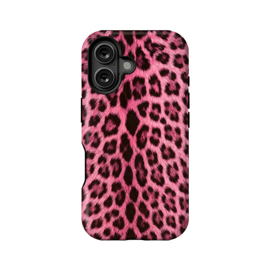 Furry Pink Leopard iPhone Case – Soft & Fashionable