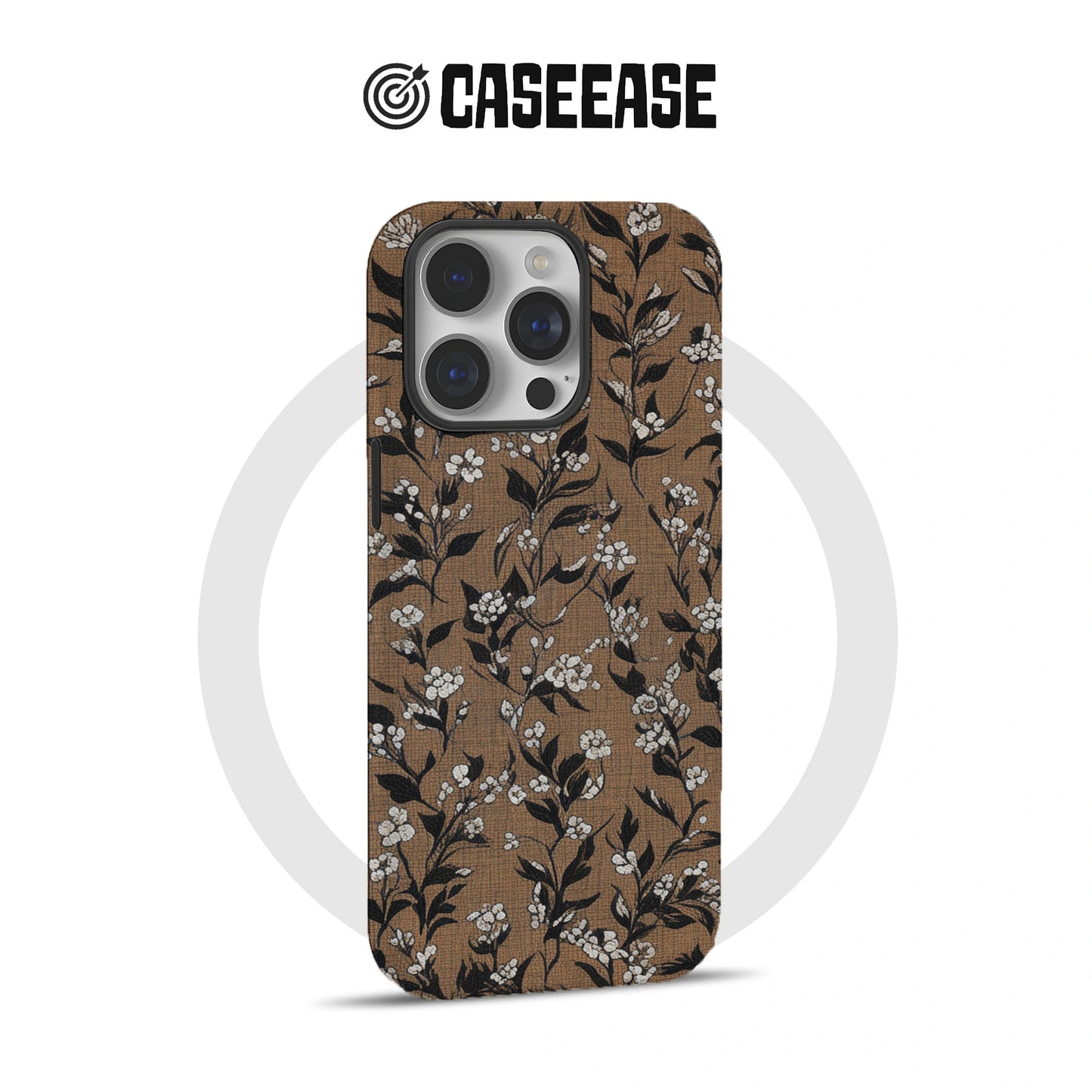 Vintage Line Floral Phone Case – Minimalist Elegance