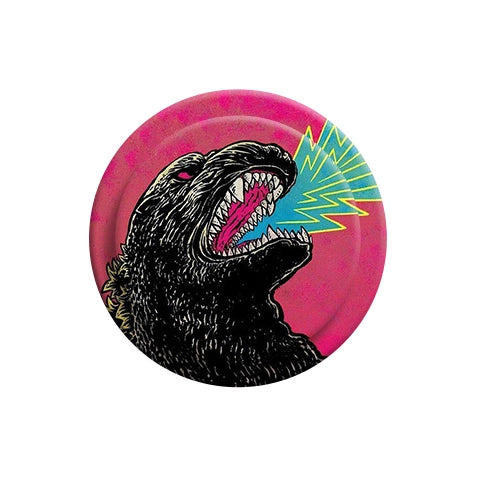 Retro Godzilla Pop Art Phone Grip – Neon Monster Roar Stand for Smartphones