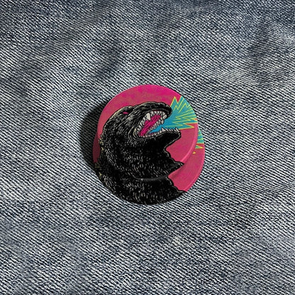 Soporte retro de Godzilla Pop Art para teléfono: Soporte neón con rugido de monstruo para smartphones 