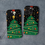 Funda para teléfono con diseño de árbol de Navidad: diseño festivo y divertido 