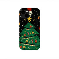 Funda para teléfono con diseño de árbol de Navidad: diseño festivo y divertido 