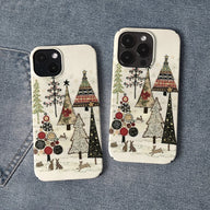 Funda para teléfono con árbol de Navidad caprichoso 