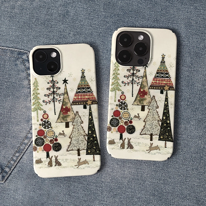 Funda para teléfono con árbol de Navidad caprichoso 
