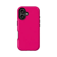 Funda para teléfono de color sólido y llamativo: rosa intenso vibrante 