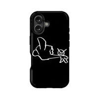 Funda para teléfono con diseño abstracto en blanco y negro 