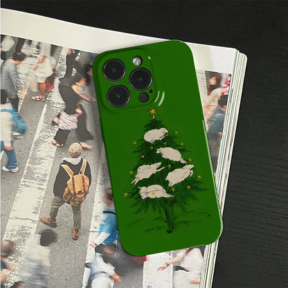 Christmas Sheep Tree Phone Case – Festive and Unique Holiday Design