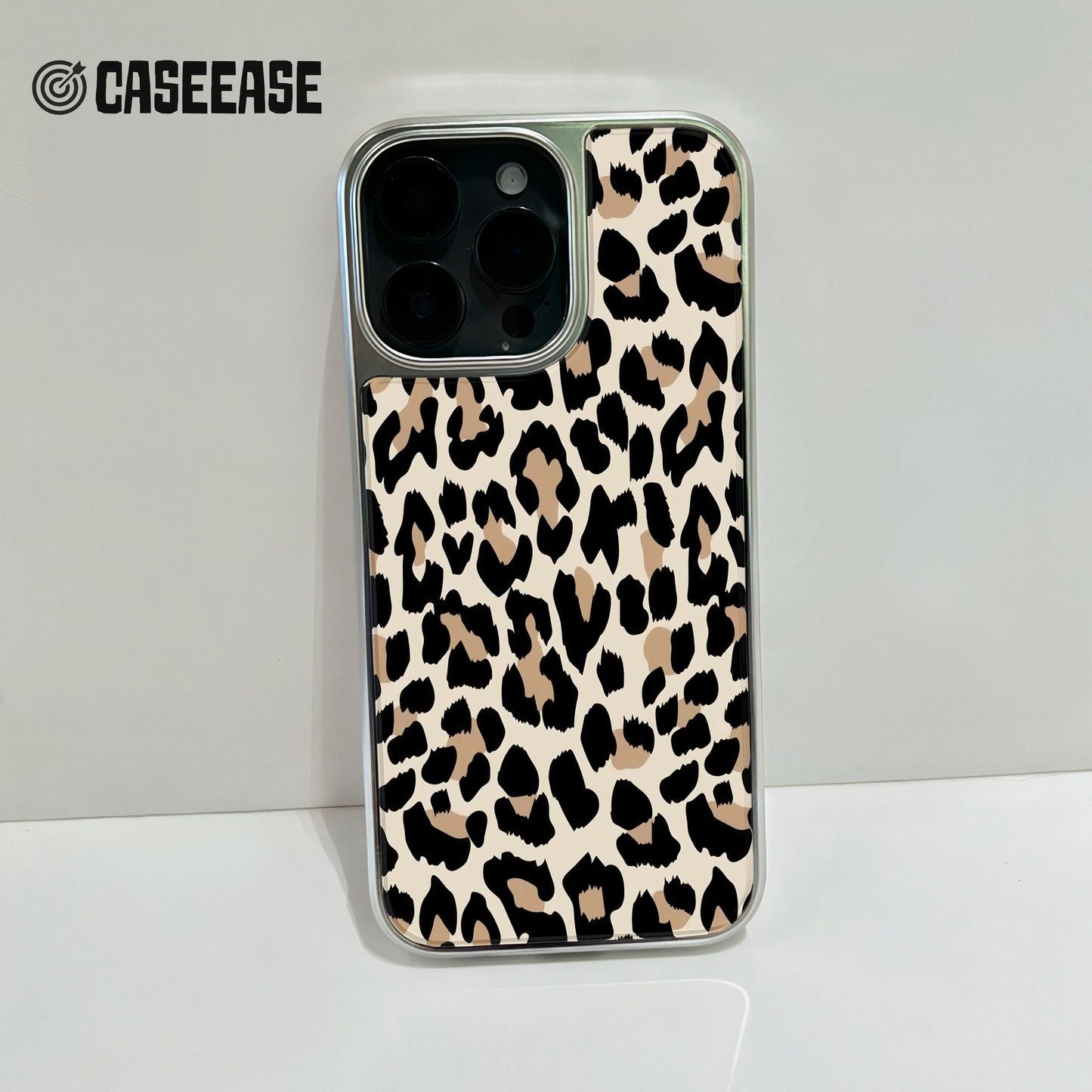 Funda holográfica de leopardo para iPhone 14 Pro: elegante diseño con estampado animal