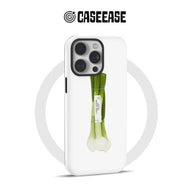 Funda minimalista para teléfono con diseño de cebolla verde: fresca y natural