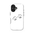 Funda minimalista con estampado de patas: diseño sutil y sentimental 