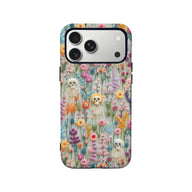 Funda para teléfono con estampado floral de esqueleto