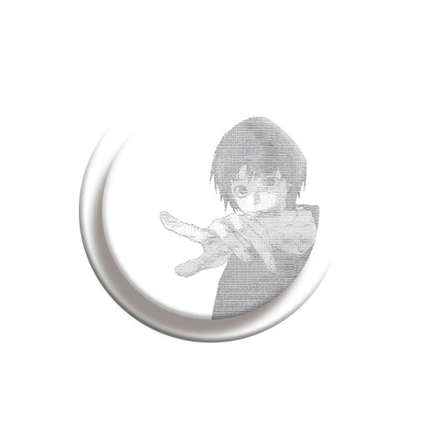 Text Art Anime Phone Grip & Stand - Grayscale Character Holder