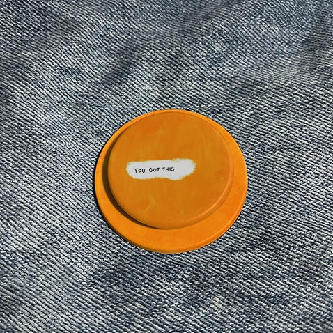 Motivational "YOU GOT THIS" Orange Texture Phone Grip & Stand - Positive Quote Holder