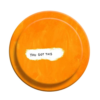 Motivational "YOU GOT THIS" Orange Texture Phone Grip & Stand - Positive Quote Holder
