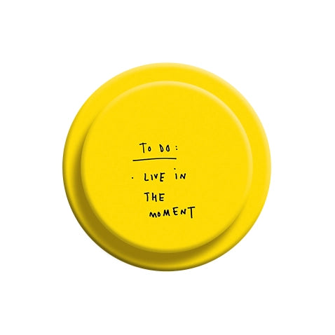 "Live in the Moment" To-Do List Phone Grip & Stand - Yellow Motivational Quote Holder