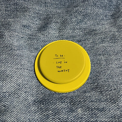 "Live in the Moment" To-Do List Phone Grip & Stand - Yellow Motivational Quote Holder