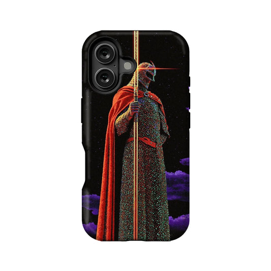 Retro Knight Phone Case with Vibrant Design