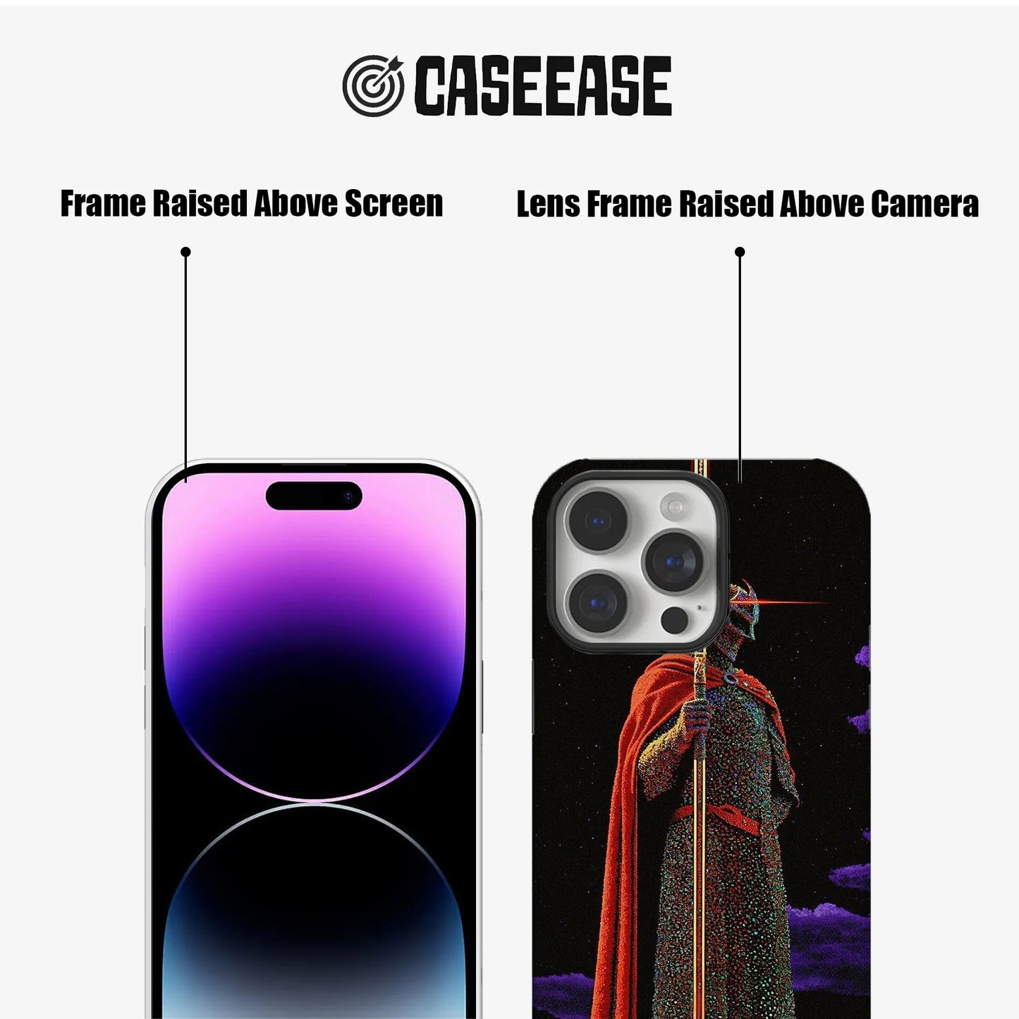 Retro Knight Phone Case with Vibrant Design