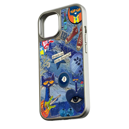 Holographic Chrome Dreamer Phone Case - Artistic Vivid Color Design