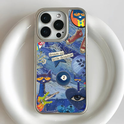 Holographic Chrome Dreamer Phone Case - Artistic Vivid Color Design