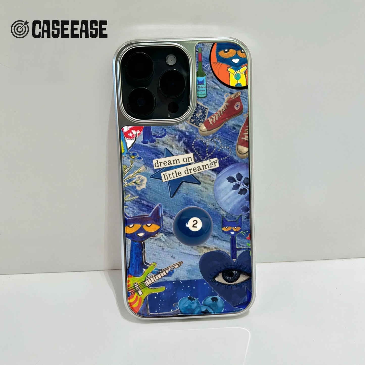 Holographic Chrome Dreamer Phone Case - Artistic Vivid Color Design