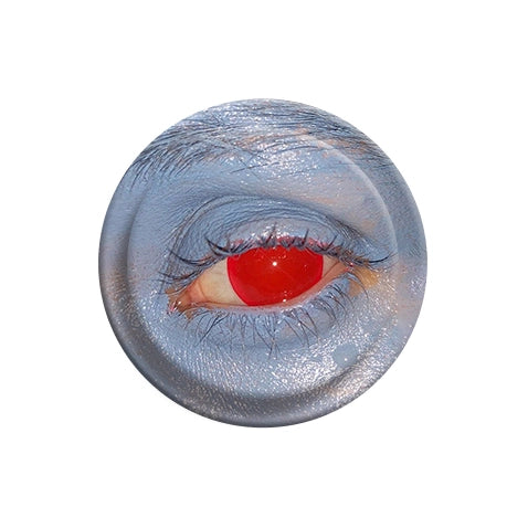Agarre y soporte para teléfono con diseño surrealista de ojos rojos y piel azul - Soporte artístico estilo PopSocket 