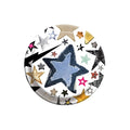 Soporte y agarre para teléfono con mezcla de estrellas eclécticas: soporte con estrellas de mezclilla, purpurina y estampados 