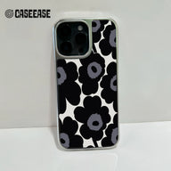 Holographic Chrome Phone Case for iPhone 14 Pro - Prismatic Floral Design