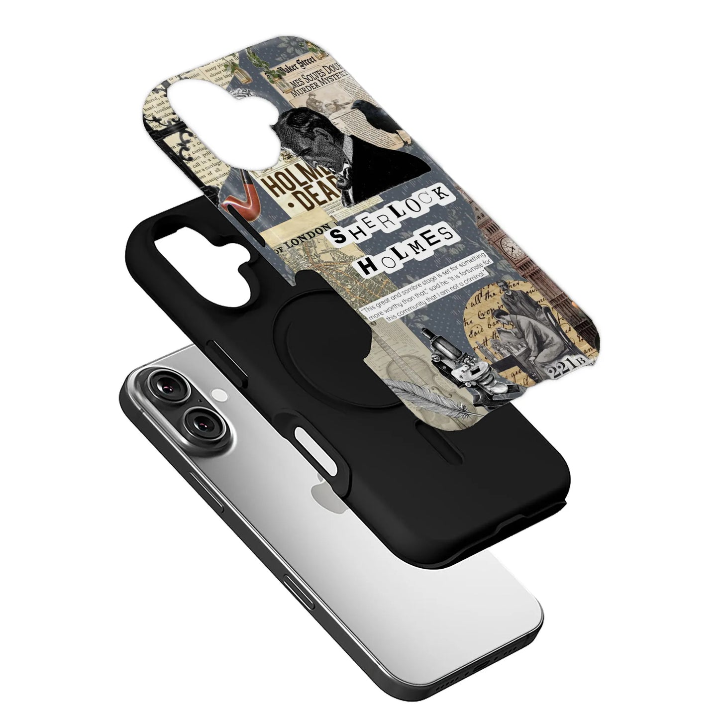 Funda de teléfono vintage de Sherlock Holmes