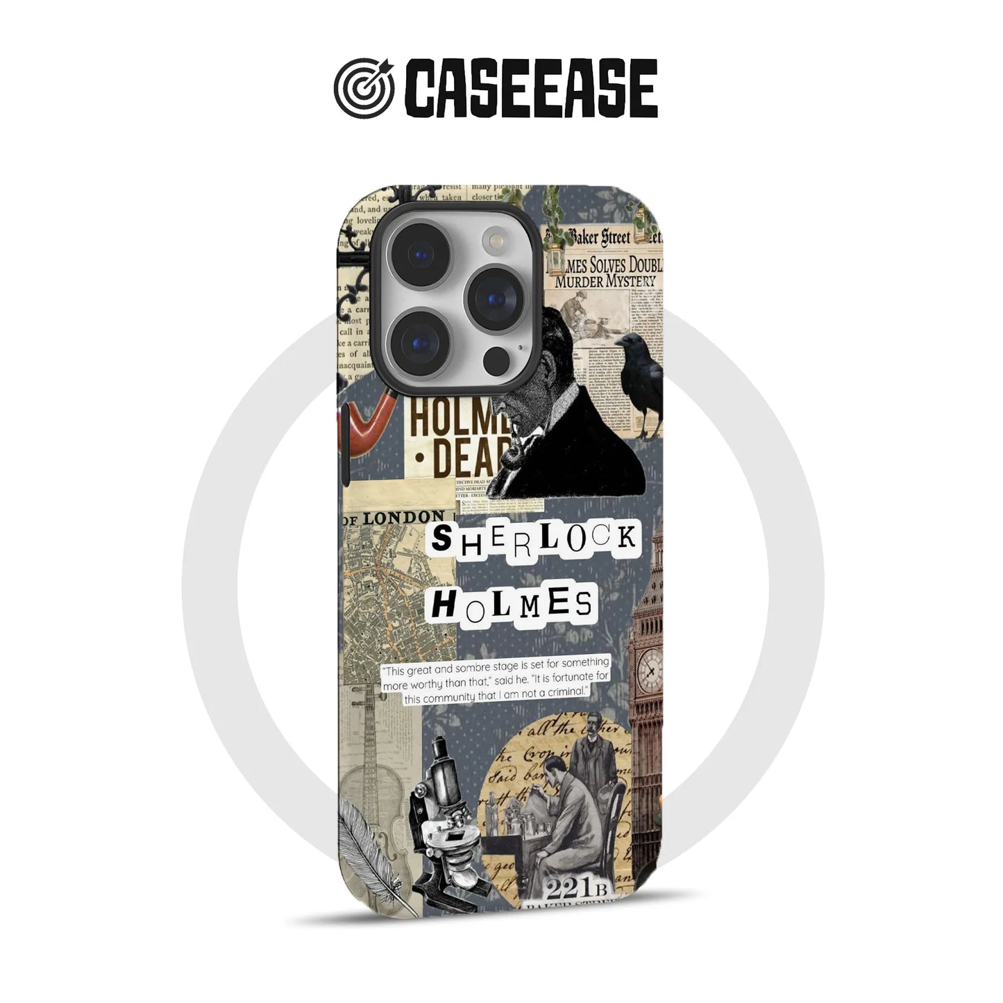 Funda de teléfono vintage de Sherlock Holmes