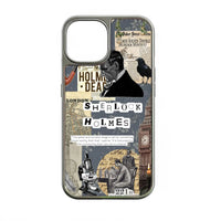 Funda holográfica cromada de Sherlock Holmes para teléfono - Estética vintage