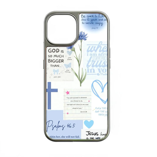 Holographic Chrome Phone Case - Inspirational Faith Design