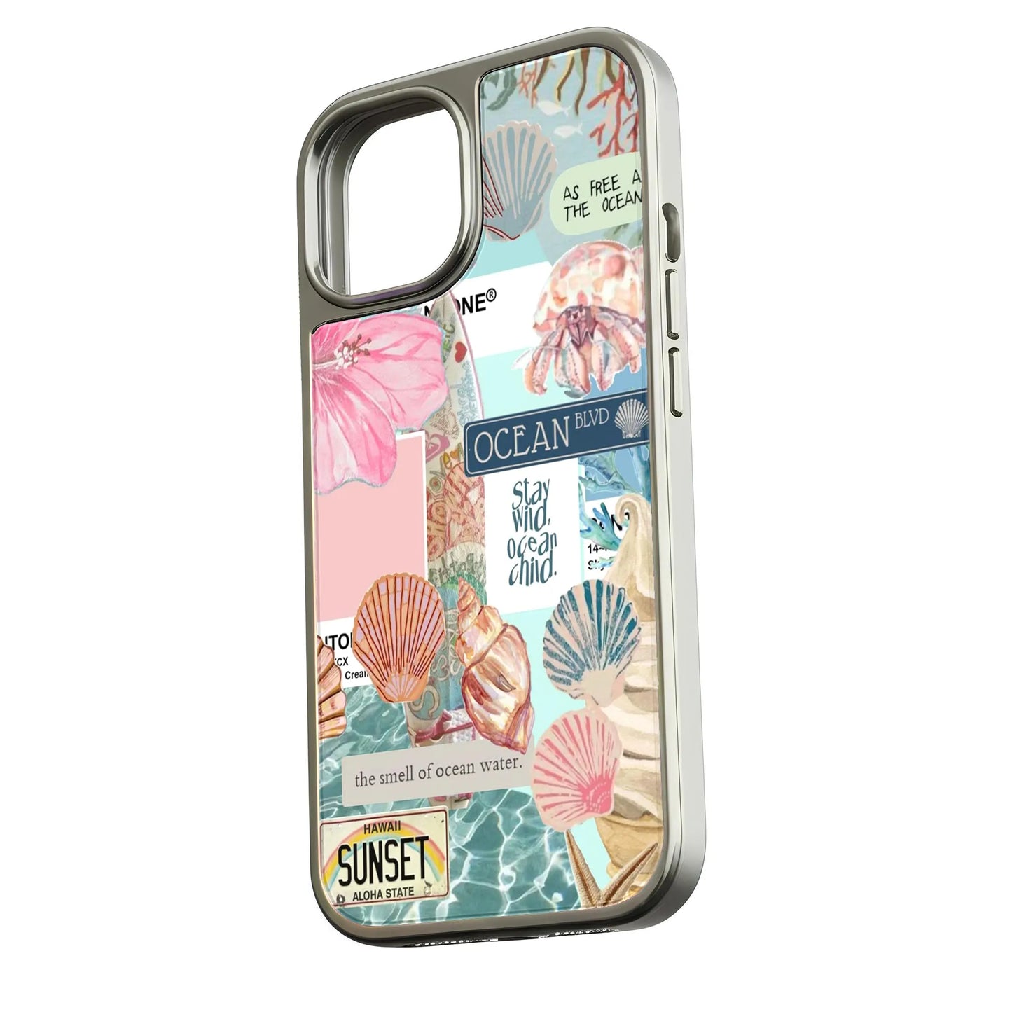 Funda para teléfono con temática oceánica: diseño costero vibrante y protección