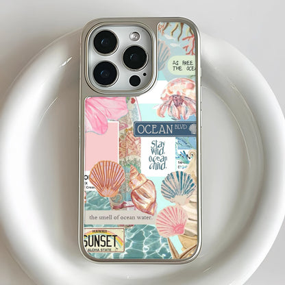 Funda para teléfono con temática oceánica: diseño costero vibrante y protección