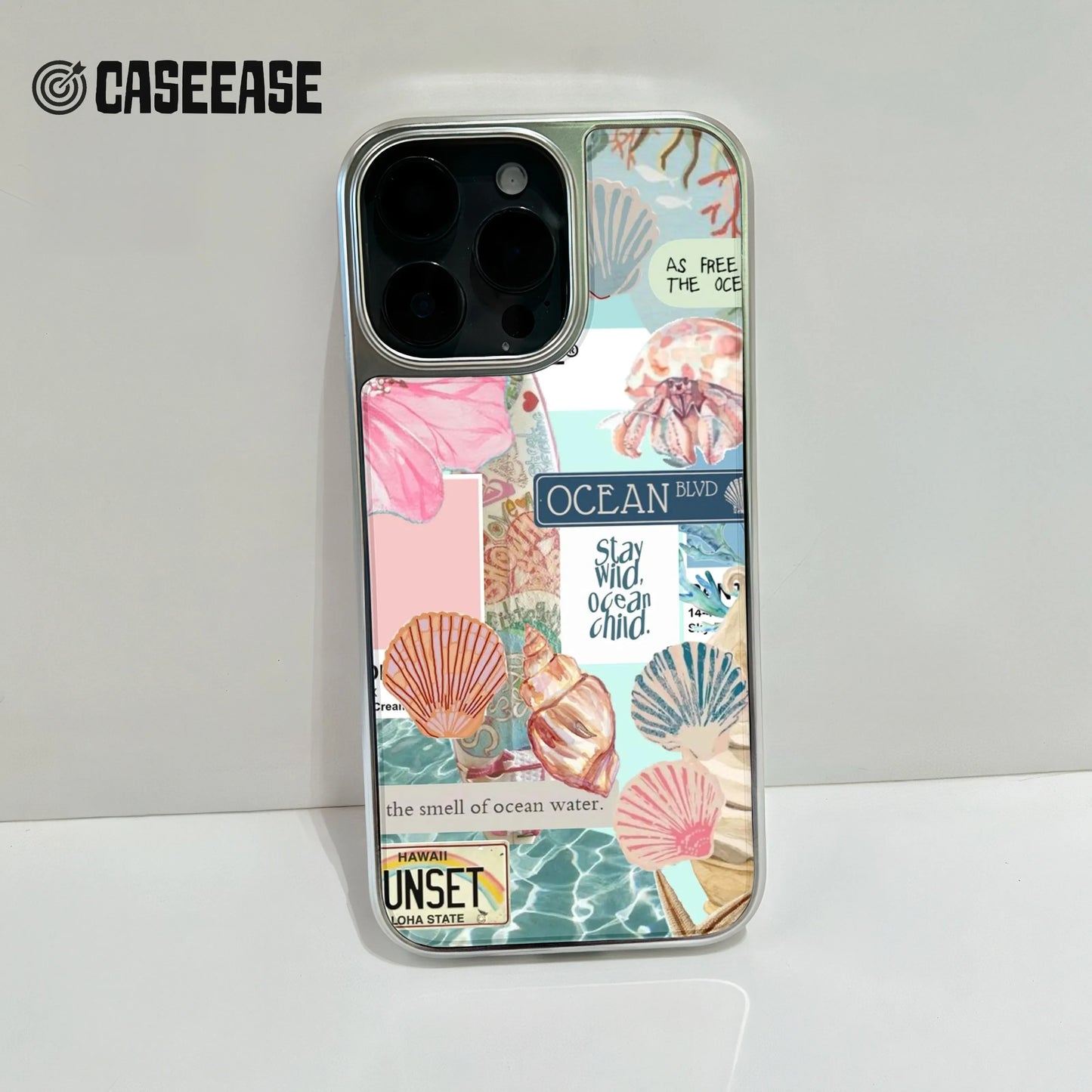 Funda para teléfono con temática oceánica: diseño costero vibrante y protección