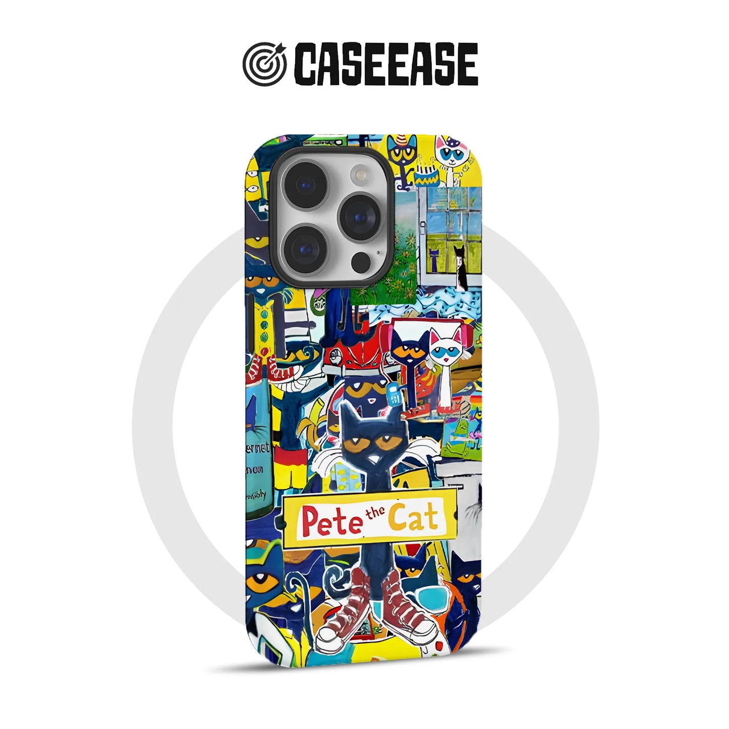 Funda para teléfono divertida y colorida de Pete el Gato