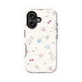 Cartoon Bunny and Floral Phone Case – Fresh Hand-Drawn Design