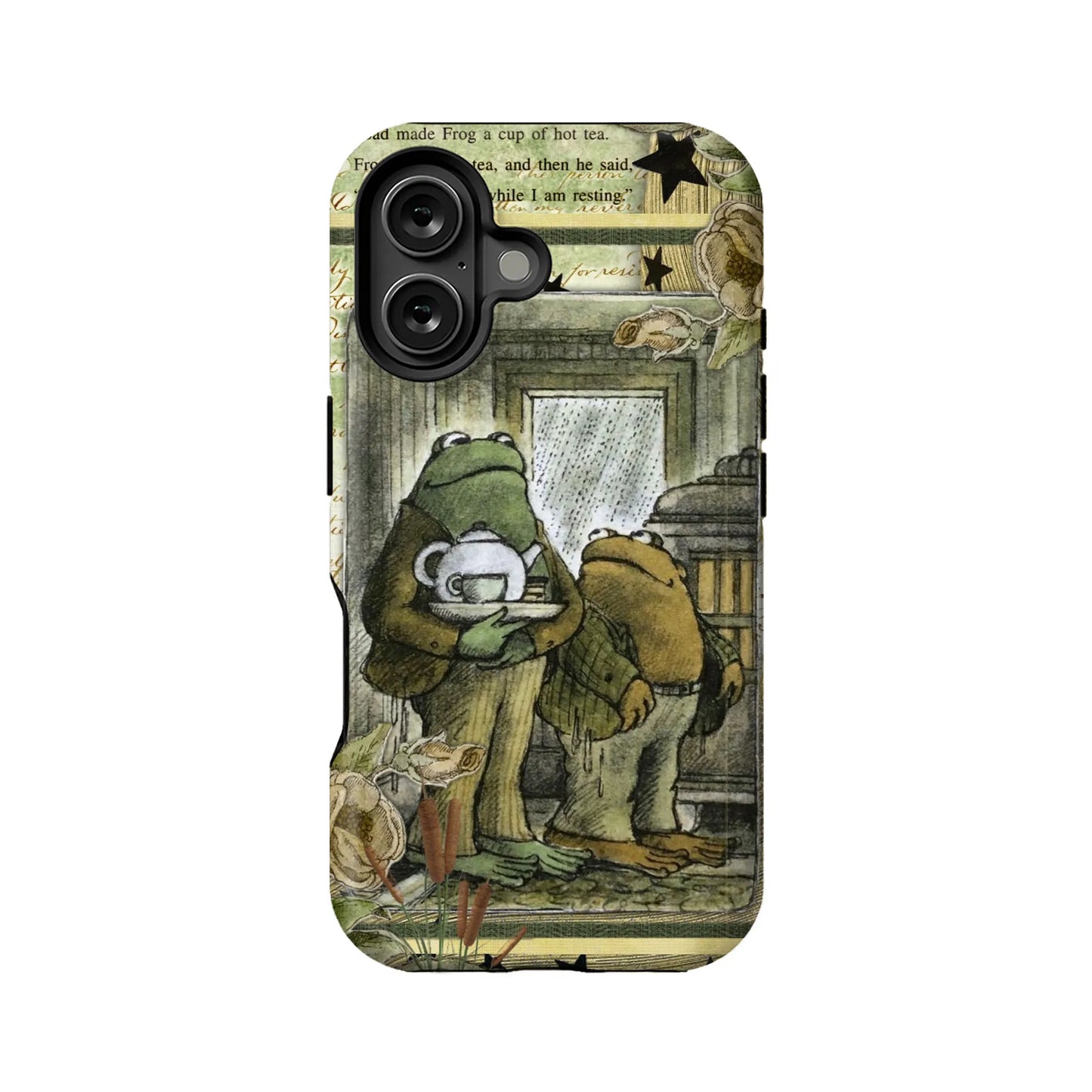 Funda para teléfono con diseño de rana y fiesta de té - Diseño de rana caprichosa