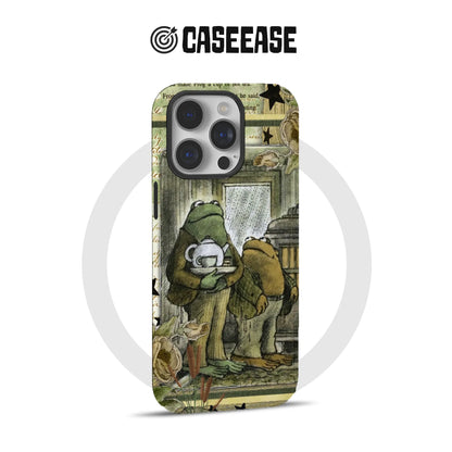 Funda para teléfono con diseño de rana y fiesta de té - Diseño de rana caprichosa