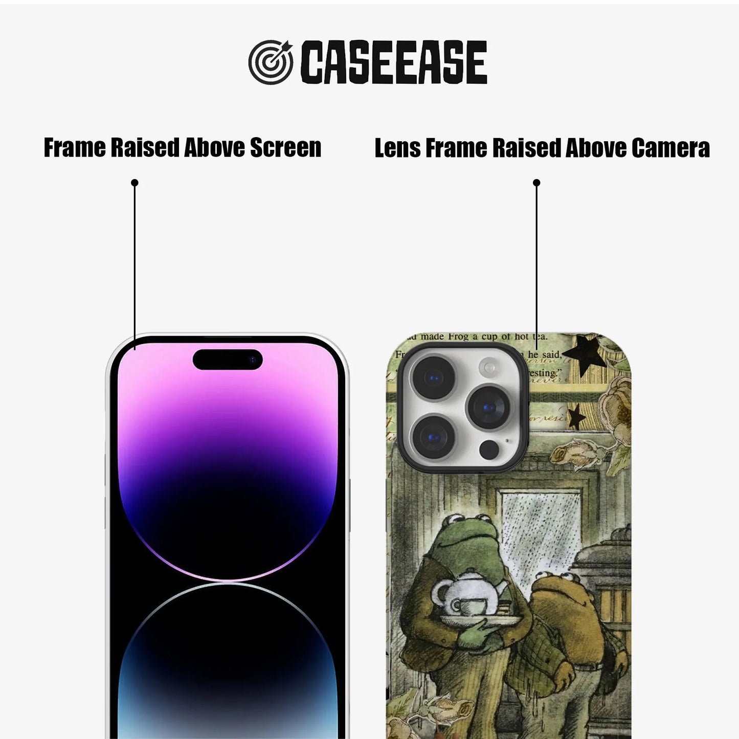 Funda para teléfono con diseño de rana y fiesta de té - Diseño de rana caprichosa